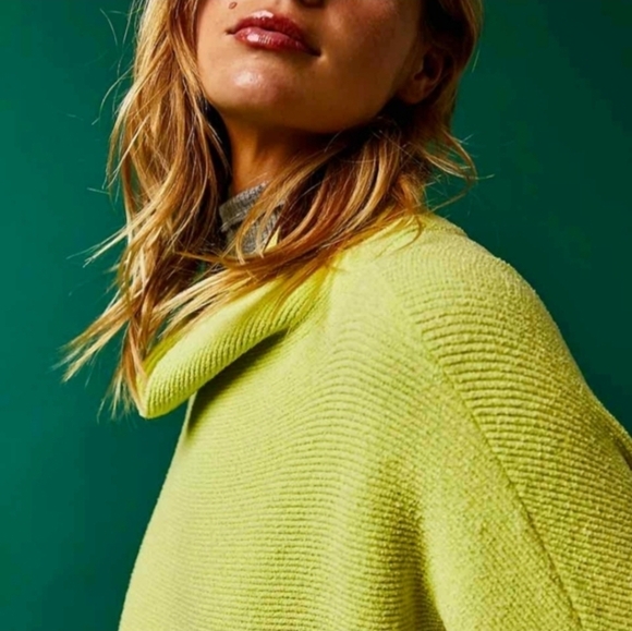 Free people ottoman slouchy tunic Sweater in celery green size L - Picture 3 of 10